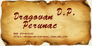 Dragovan Perunac vizit kartica